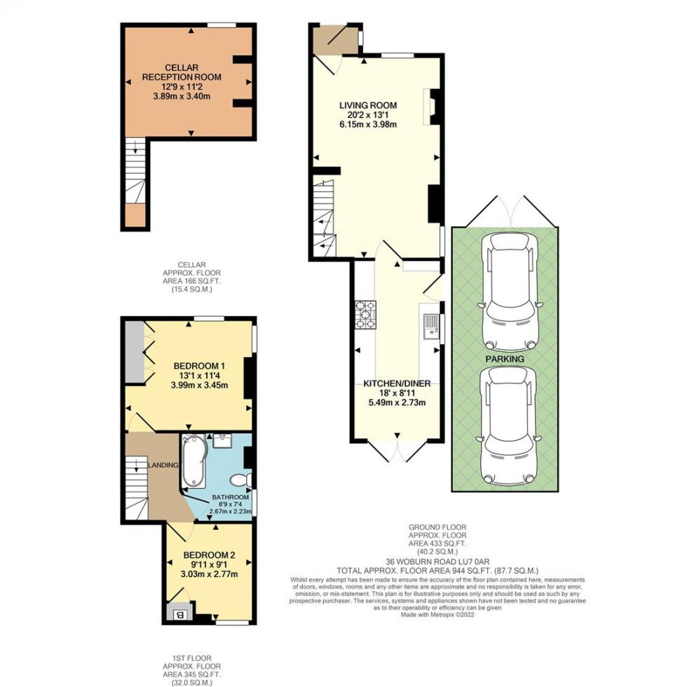 Floorplan for Woburn Road, Leighton Buzzard