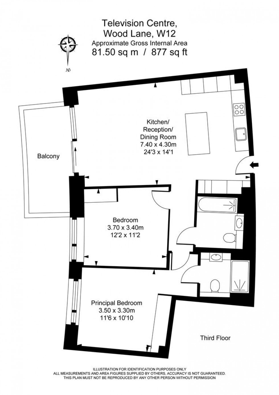 Floorplan for Wood Crescent, Television Centre, London W12