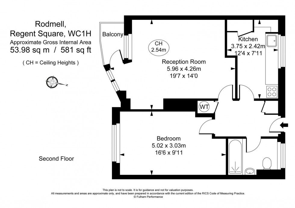 Floorplan for Kings Cross, London WC1H