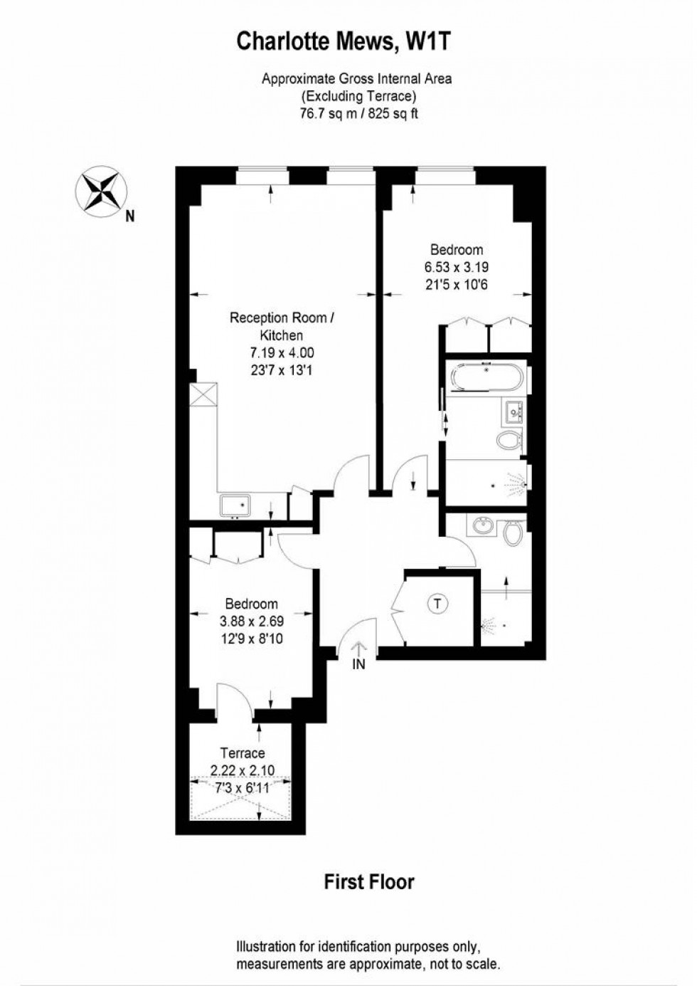 Floorplan for Charlotte Mews, Fitzrovia, London W1T