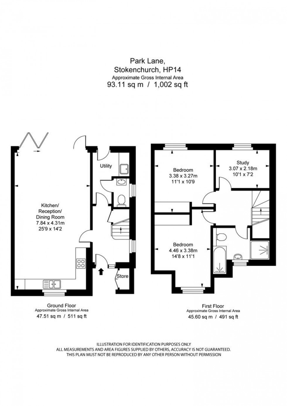 Floorplan for Plot 3, Park Lane, Stokenchurch, HP14 3TQ